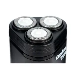 Електробритва Харків Х-7500, Black, 6W, роторна, сухе гоління, 3 головки для гоління, одинарне лезо, живлення від мережі, тример для скронь, механічна кнопка включення - мініатюра 2