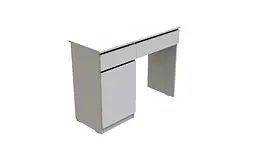 Стіл комп'ютерний Віто Ferrum-decor 750x1000x400 ДСП Біле 16 мм (FRD-104818) - мініатюра 2