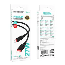 Кабель синхронізації Borofone BX110 Premium PD27W Type-C to Lightning 1м Black (37237_3611050) - мініатюра 3