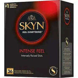 Презервативи безлатексні Skyn Intense Feel (ребристі, 36 шт.)