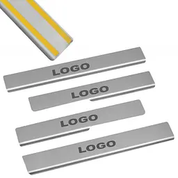 Накладки на пороги для Opel Astra VI L 2021- Нержавійка з вигином 4 шт (Standart PS-OP41)