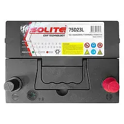 Акумулятор Solite 6СТ-65Ah 75D23L ASIA Ев (-/+) 550CCA 232 x 175 x 225 мм - мініатюра 4