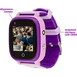 Дитячий смарт-годинник AmiGo GO005 4G WIFI Thermometer фіолетовий - мініатюра 8