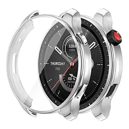 Комплект Tamister для годинника Amazfit GTR4 сріблястий (чохол + ремінець Rolex design 22 мм) - мініатюра 5