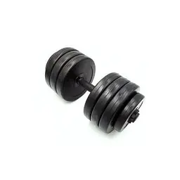 Гантель складальна композитна в пластиковій оболонці Rock pro 19 кг NE-PL-G-019