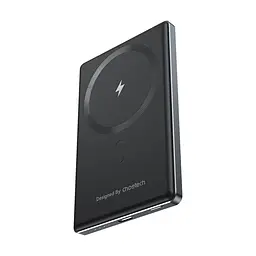 Повербанк 5000mAh Choetech B738 Black QC3.0 PD3.0 бездротова магнітна зарядка (43-00161) - мініатюра 3