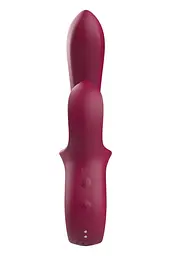 Вібратор-кролик Dreamtoys Glam Duo Vibrator 22.7 см бордовий - мініатюра 5