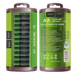 Батарейки лужні Hoco Alkaline AA (LR6) 12 шт - мініатюра 9