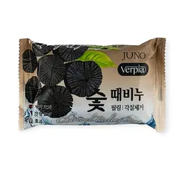 Міло-пілінг Juno косметичний Charcoal з екстрактом вугілля 150г