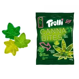 Цукерки жувальні мармеладні Trolli Canna Bites 150 г - мініатюра 2