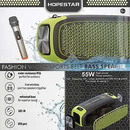 Портативна Bluetooth-колонка Hopestar A30 Pro Чорний - мініатюра 3