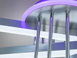 Стельова світлодіодна люстра Diasha 7010NEW HR LED 3color для вітальні, кухні та спальні, диммер, пульт, 102 W, 65 см, 12-20 m2 - мініатюра 5
