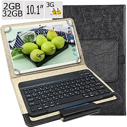 Планшет-телефон Adronix MT232 3G Silver 2/32GB + Чохол із Bluetooth клавіатурою - мініатюра 2