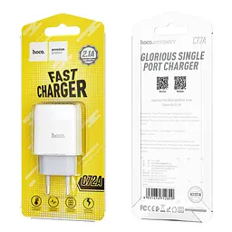 МЗП Hoco C72A Glorious 2.1A (1USB-A) Білий - мініатюра 5