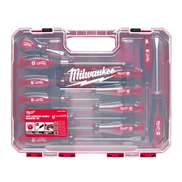 Набір викруток магнітних з тригранною рукояткою MILWAUKEE (12шт) пластиковий кейс - мініатюра 3