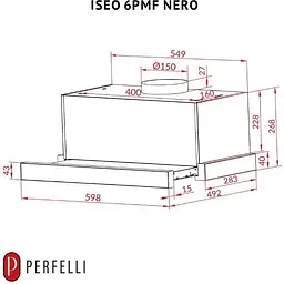 Витяжка телескопічна Perfelli Iseo 6PMF Nero - мініатюра 12