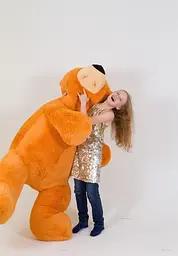 Велика м'яка іграшка Alina ведмідь Бублик 180 см жовта - мініатюра 4