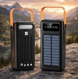 Power Bank SOLAR YM-636CX 80000 mAh з ліхтариком ∙ Портативний акумулятор YM-636C на сонячній батареї - мініатюра 2