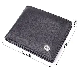 Компактне чоловіче портмоне з натуральної шкіри ST Leather 22486 чорний - мініатюра 7