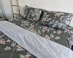 Постільна білизна LARA сатин d13267e180 з простирадлом на резинці 180х200х25 євро 200х220 см - мініатюра 5