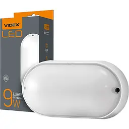 Світильник Videx LED IP65 9W 5000K овальний білий (VL-BHO-095PW)