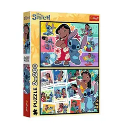 Пазли "Stitch. Щасливе життя Стіча", 13334 Trefl, 2х200 елементів (5900511133349)