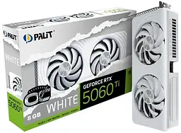 Відеокарта Palit RTX 5060 Ti 8GB WHITE OC (NE7506TU19P1-GB2062M) (GDDR7, 128 bit, PCI-E v5.0 x8) - мініатюра 6