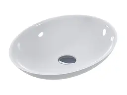 Умивальник Miraggio KRISTINA (0000761) Miramarble, Глянцевий, Накладний, Білий