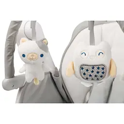 Крісло-гойдалка + стільчик для годування Caretero Indigo Grey - мініатюра 3