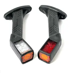 Габаритні вогні LED для вантажівок 12/24V косої 19 см Червоний-Білий-Жовтий 2 шт. (YP-144) - мініатюра 2