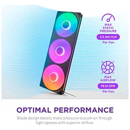 Кулер до корпусу NZXT F360 RGB Core Fan (Single Frame) - Black (RF-U36HF-B1) - мініатюра 2
