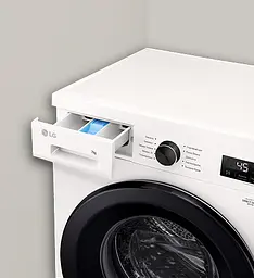 Пральна машина LG фронтальна, 7кг, 1200, A+++, 44см, дисплей, пара, інвертор, білий (F2Y1HS6W) - мініатюра 7