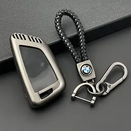 Чохол для автоключів BMW із брелоком, темний хром оригінал (YT0021)