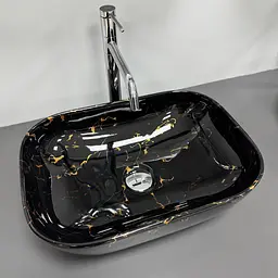 Умивальник VBI Ravenna накладний 46x32.5 см black lightning glossy VBI-011232