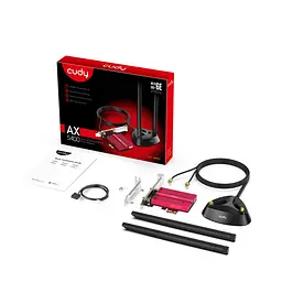 Адаптер WiFi 6E Cudy WE4000 AX5400 PCI Express тридіапазонний з Bluetooth 5.2 (73-00535) - мініатюра 5