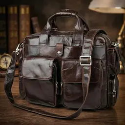Сумка чоловіча 14370 Vintage коричнева - мініатюра 4