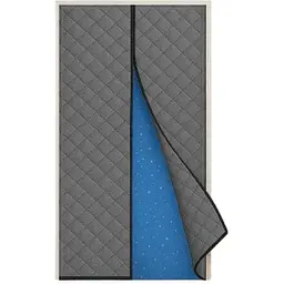 Штора на двері від холоду на магнiтах Графіт P 100 x 200 см