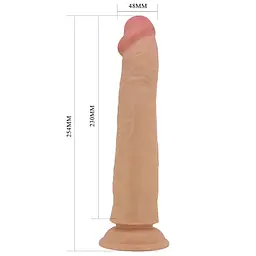 Фалоімітатор Sliding Skin Sharife 10" 25.4 см тілесний - мініатюра 4