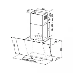 Витяжка похила Faber DAISY EG6 BK A80 (110.0371.515) - мініатюра 2
