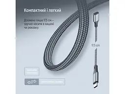Адаптер ColorWay USB-C to Lightning 0.175м Gray (CW-AD-CL) - мініатюра 9