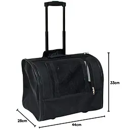 Сумка-візок для тварин Croci Trolley Jolie на коліщатках 44x28x33 см чорна (C2078464) - мініатюра 2