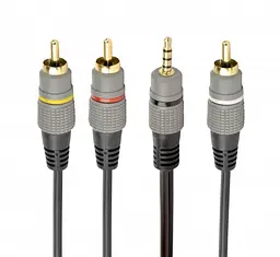Аудіо-кабель Cablexpert (CCAP-4P3R-1.5M) 3.5мм-3RCA, 1.5м, Black