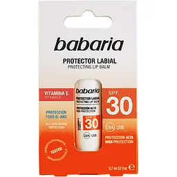Бальзам для губ Babaria Protecting Lip Balm Aloe Захисний SPF30, 5.7 мл