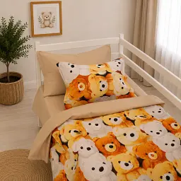 Комплект постільної білизни Ranforce Elite MirSon JUNIOR Teddy Honey 143 x 210 см (2200013681908)