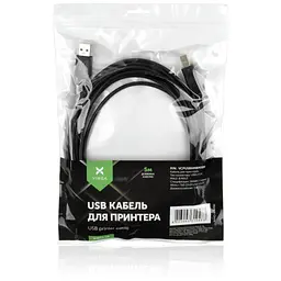 Кабель для принтера USB 2.0 AM/BM 5.0 m Vinga (VCPUSBAMBM5BK) - мініатюра 4