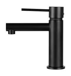 Змішувач для умивальника для раковини Corsan Lugo black mat низький CMB7511BL Чорний матовий