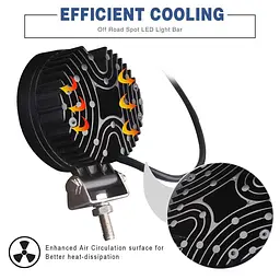 Додаткова LED фара Ø 147x150x73 mm 27W (3W x 9) 10-30V Далекий Spot 1 шт. (2701) - мініатюра 5