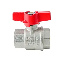 Кран кульовий ГГМ Koer Extreme KE.217-20 - 3/4" FF ручка "метелик" червона KR5757 - мініатюра 4