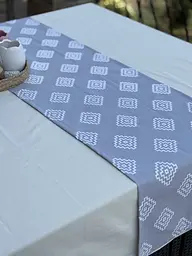 Ранер доріжка Ecotton DUCK 45x170 см для обіднього столу водовідштовхувальна сірого кольору геометрія (25147) - мініатюра 5