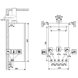 Газовий котел Buderus GB172i-42 Logamax plus чорний (7736900349) - мініатюра 3
